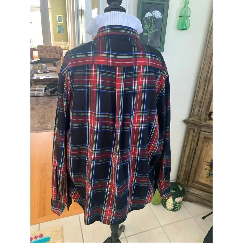 Polo Ralph Lauren Green Red Multicolor Plaid Flannel Shirt